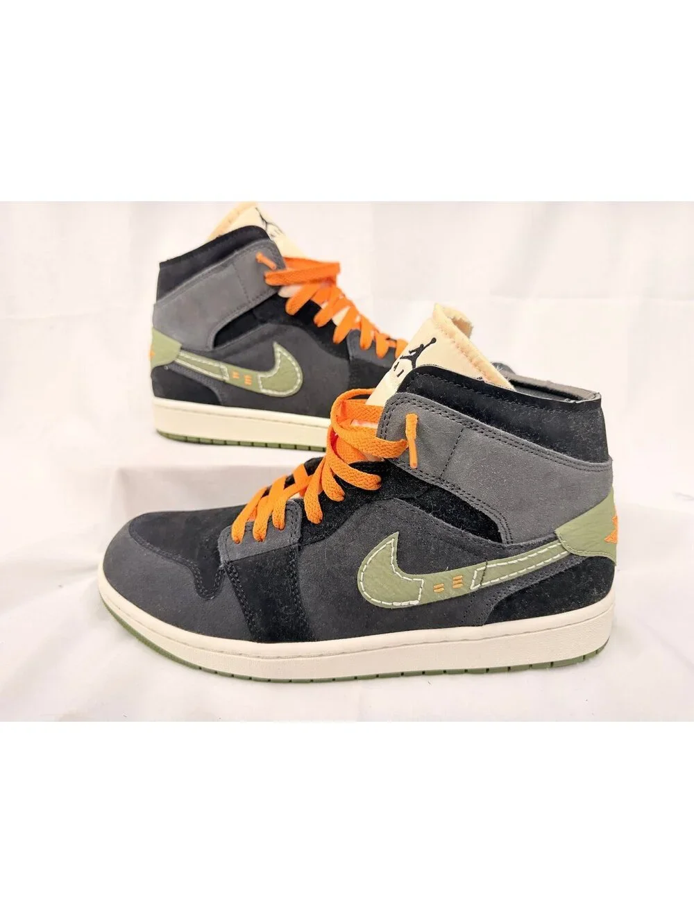 Nike Air Jordan 1 Mid SE Craft Anthracite Light Olive Men Size 10.5US FD6817-003